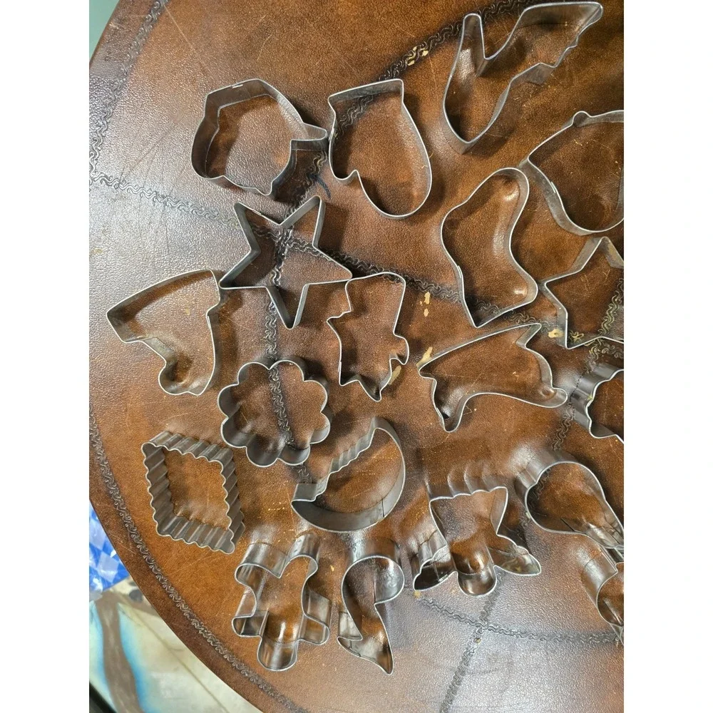 37 Metal Cookie Cutters, Various Sizes Shapes, 11 Mini, 26 Large, Homemade Cooki